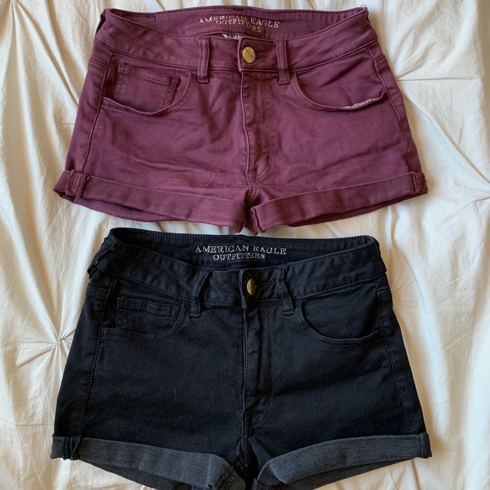 American Eagle Super Stretchy Jean Shorts (2 pair)